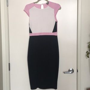 Navy pink and white tank dress